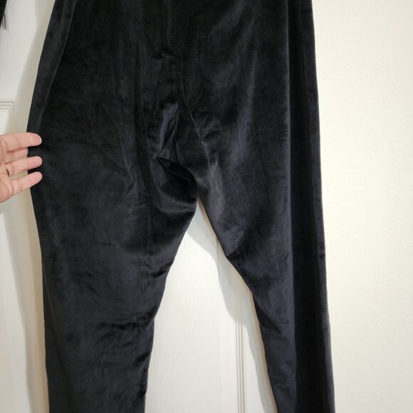 Victoria Secret Black Velour Set Top-L Pants-XL NWT - Picture 6 of 8